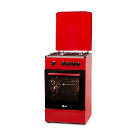 Aragaz LDK 5060 Red RMV NG, Gaz, 4 arzatoare, Siguranta plita/cuptor, 46 L, Capac metalic, 50x60 cm, Rosu, ART5847