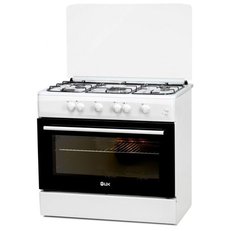 Aragaz LDK 6090 GRAI WH RMV LPG, Gaz, 5 arzatoare, Arzator WOK, Siguranta, Aprindere electrica, Grill, Rotisor, 90x60 cm, Alb, ART6687