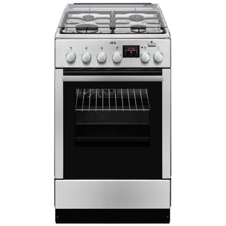 Aragaz mixt AEG CKB56400BX, 4 arzatoare gaz, Cuptor electric multifunctional, 58 L, PlusSteam, Inox