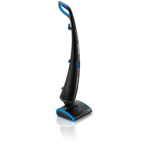 Aspirator vertical cu mop Philips AquaTrio Pro FC7090/01, Wet&Dry, 500 W, 0.8 L/0.65 L, 6700 rpm, Tehnologie Triple Acceleration, Negru 