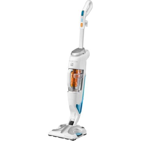 Aspirator vertical Rowenta Clean & Steam RY7557WH, 1700W, Aspirare umeda-uscata, Reglare abur, Max. 40 min, Alb/Argintiu