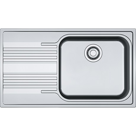 Chiuveta Franke Smart SRL 611-86 LB Inox Dekor 101.0357.115, 860x500, 1B 1D, Cuva stanga, Margine slim