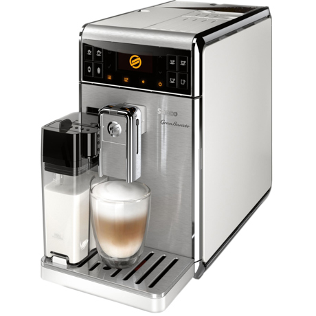 Espressor automat Philips Saeco Gran Baristo HD8966/01, 15 bar, 1.7 l, Carafa lapte 0.5 l, Argintiu