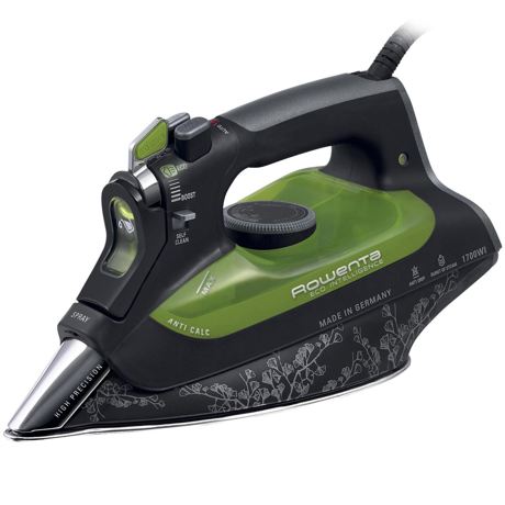 Fier de calcat Rowenta Eco Intelligence DW6010F1, Microsteam 400 3D-e Laser, 2400W, 180 g/min, Verde/Negru