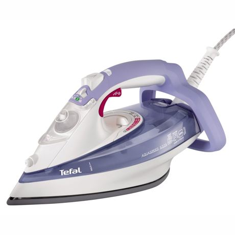 Fier de calcat Tefal AquaSpeed FV5335, Ultragliss, 2400 W, 0.3 l, 130 g/min, Alb/Mov