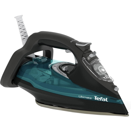 Fier de calcat Tefal Ultimate FV9785E, 3000W, rezervor apa 0.35L, jet abut 230g/min, abur variabil 55g/min, Verde/Negru