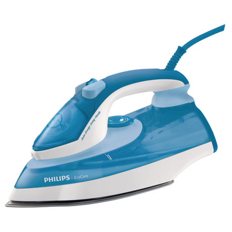 Fier de calcat Philips EcoCare GC3721/32, SteamGlide, 2400 W, Alb/Albastru