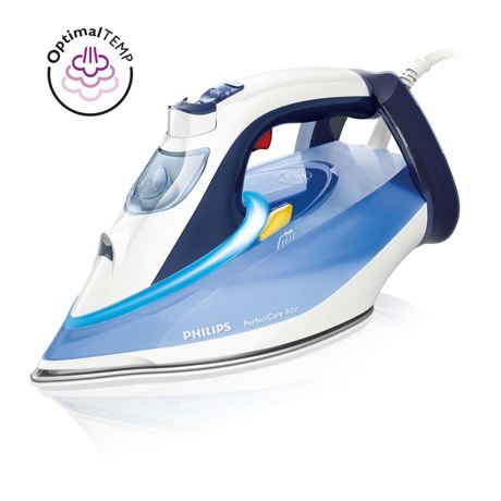 Fier de calcat Philips PerfectCare Azur GC4924/20, T-ionicGlide, 2800 W, Alb/Albastru