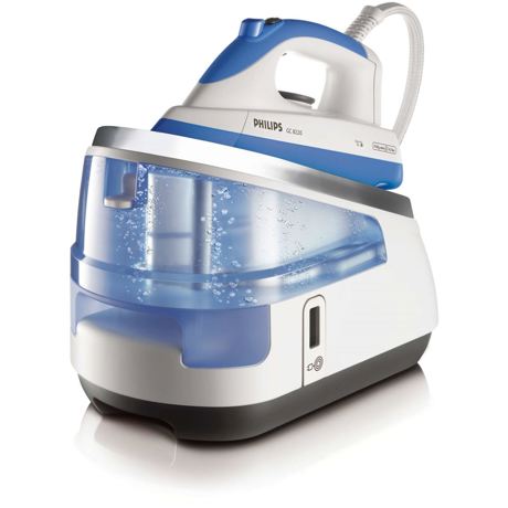 Statie de calcat Philips GC8220/02, SteamGlide, 800 W, 4.5 bari, 1.4 l, 110 g/min, Alb/Albastru