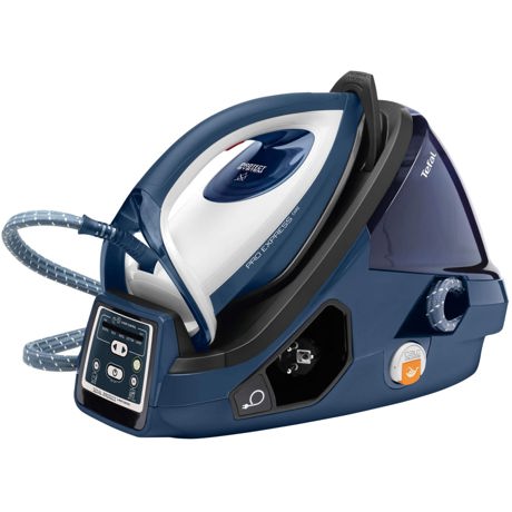 Statie de calcat Tefal Pro Express Care GV9071, 2400 W, 7.5 bari, Steam Iron, Autoclean, Alb/Albastru