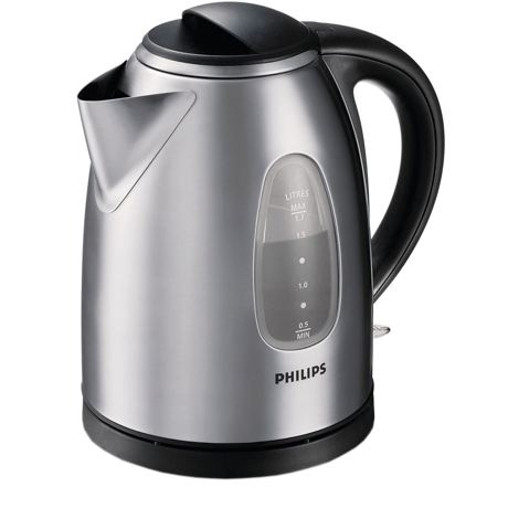 Fierbator Philips HD4665/20, 2400 W, 1.7 l, Inox/Negru