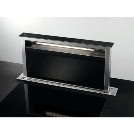 Hota AEG DDE5980G incorporabila de blat, 90 cm, 1 motor, 700 mc/h, 3 viteze+ 2 intensiv, Control touch, Sticla neagra