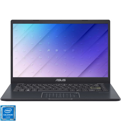 Laptop ASUS E410MA, 14" FHD, Intel Celeron N4020, RAM 4GB SSD 256GB, Peacock Blue