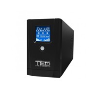 UPS TED Electric 2200VA / 1200W Line Interactive cu 3 iesiri schuko si display LCD TED-2200