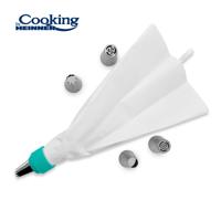 SET ORNARE PRAJITURI: POȘ 700 ML+5 DUIURI INOX, ALBASTRU, COOKINGBY HEINNER