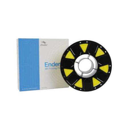 CREALITY ENDER PLA 3D Printer Filament, Yellow, Printing temperature: 200, Filament diameter: 1.75mm, Tensile strength: 60MPa, Size of filament wheel: Diameter 200mm, height 70mm, hole diameter 56mm.