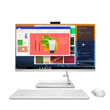 All-in-One Lenovo IdeaCentre AIO 3 27ALC6 27" FHD (1920x1080) IPS 250nits Anti-glare, AMD Ryzen™ 5 7430U (6C / 12T, 2.3 / 4.3GHz, 3MB L2 / 16MB L3), video Integrated AMD Radeon™ Graphics, RAM 2x 8GB SO-DIMM DDR4-3200, Two DDR4 SO-DIMM slots, dual-channel capable, Up to 16GB DDR4-3200, SSD  512GB SSD