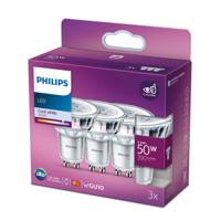 3 Becuri LED Philips Classic Spot, GU10, 4.6W (50W), 390 lm,lumina neutra (4000K)