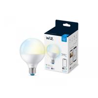 Bec LED inteligent WiZ Connected Whites G95, Wi-Fi, E27, 11W (75W), 1055 lm, lumina alba (2700-6500K), compatibil Google Assistant/Alexa/Siri