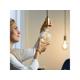 Bec LED inteligent vintage (decorativ) WiZ Connected Filament ClearG125, Wi-Fi, E27, 6.7W (60W), 806 lm, lumina alba (2700-6500K),compatibil Google Assistant/Alexa/Siri