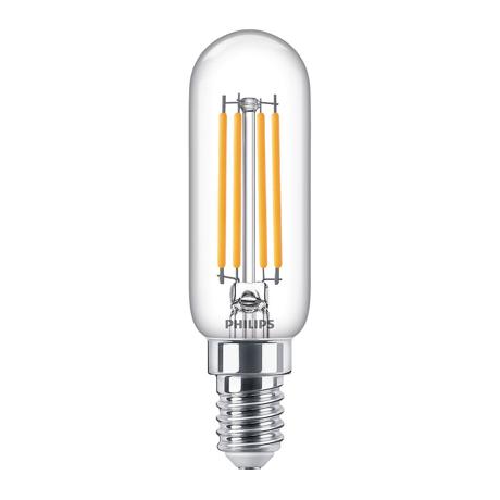 Bec LED Philips Classic T25L, E14, 4.5W (40W), 470 lm, lumina calda (2700K), cu filament