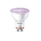 3 Becuri LED RGB inteligente Philips Spot PAR16, Wi-Fi, GU10, 4.7W (50W), 345 lm, lumina alba si color (2200-6500K)