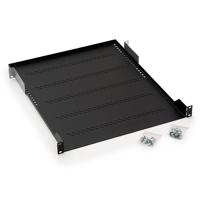 Raft fix perforat Triton 19" 1U/550 capacitate incarcare 40kg, negru