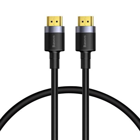 CABLU video Baseus Cafule, HDMI (T) la HDMI (T), rezolutie maxima 4K UHD (3840 x 2160) la 60 Hz, conectori auriti, 3m, negru