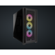 Carcasa Corsair iCUE 5000D RGB Airflow Mid Tower ATX, 3 ventilatoare incluse 120mm, 4x 3.5" drive bays, 2x 2.5" drive bays, dimensiune 520x520x245mm, negru