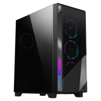 Carcasa Aorus C500 Glass Mid Tower, fara sursa, Mini ITX / Micro ATX / ATX / E-ATX, 2x 3.5"/2.5" drive bay, 2x 2.5" drive bay, negru