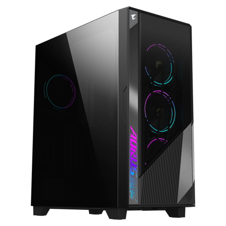 Carcasa Aorus C500 Glass Mid Tower, fara sursa, Mini ITX / Micro ATX / ATX / E-ATX, 2x 3.5"/2.5" drive bay, 2x 2.5" drive bay, negru