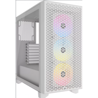 Carcasa Corsair 3000D RGB Mid-Tower, ATX, fara sursa, 3 ventilatoare AR120 RGB Series incluse, alb