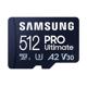 Card de Memorie Micro Secure Digital Card Samsung Pro Ultimate, 512GB, MB-MY128SA/WW, Clasa 10, pana la 200MB/S, cu adaptor