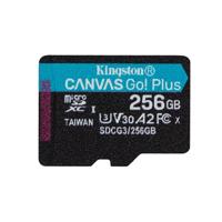 MicroSD Kingston Canvas GO Plus 256GB, Class 10 - UHS I, U3, V30, A2