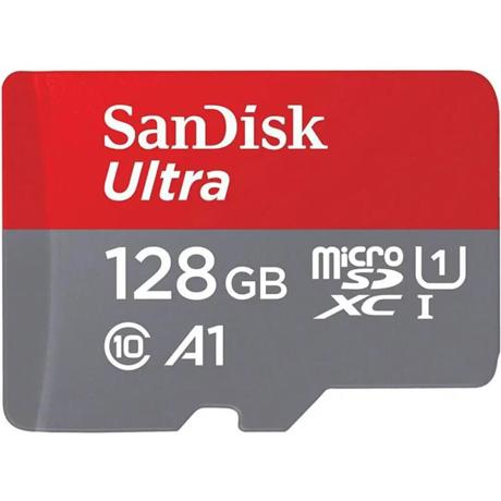 Card de Memorie Micro Secure Digital Card SanDisk Ultra, 128GB, Clasa 10, R/W speed: up to 100MB/s/, 90MB/s, include adaptor SD (pentru telefon)