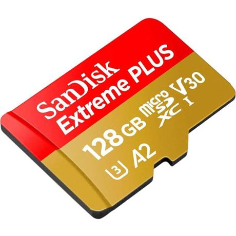 Card de Memorie Micro Secure Digital Card SanDisk Extreme PLUS, 128GB, Clasa 10, R/W speed: up to 100MB/s/ 90MB/s, include adaptor SD (pentru telefon)