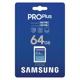 Card de Memorie Micro Secure Digital Card Samsung, PRO Plus, 64GB, MB-SD256S/EU, Clasa U1, V10, pana la 120MB/S