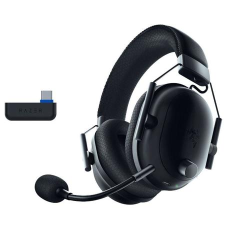 Casti wireless Razer Blackshark V2 Pro pentru Playstation, marime difuzoare 50 mm, raspuns de frecventa 12 Hz - 28 000 Hz, durata de viata baterie până la 70 ore, negru