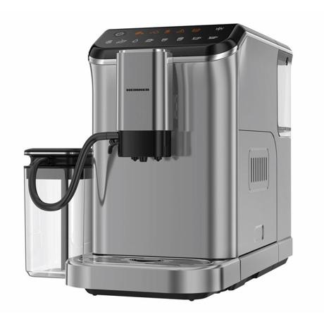 Espressor automat Heinner Genesis HEMA-D20DGREY, 1350W, 20 bar, recipient lapte, capacitate rezervor apa 1.5L, capacitate compartiment boabe 190g, Gri