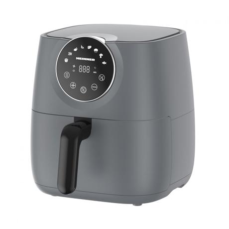 Friteuza cu aer cald smartfry Heinner HAF-B6GREY1700, 1700w, capacitate 5.7l, display digital cu control touch, termostat reglabil 80-200 grade, timer 60 min, Gri antracit