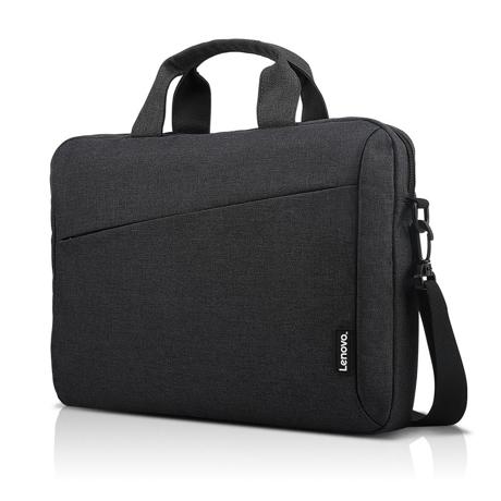 Geanta laptop Lenovo Casual Toploader T210, 15.6", Black, rezistent la apa, compartiment accesorii, compartiment laptop captusit, Material: Textil, Dimensiuni externe: 362 x 22 x 250 mm, Greutate: 465g