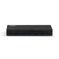 Hub USB Lindy LY-43228, 7 Port, USB 3.1, negru