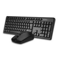 Kit TASTATURA si Mouse A4TECH, „GK-3+G3-330N", wireless, 104 taste format standard, mouse 1000dpi, 3/1 butoane, negru, „3330N”