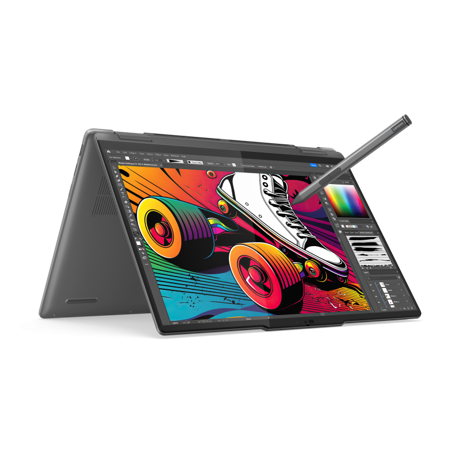 Laptop Lenovo Yoga 7 2-in-1 14IML9, 14" 2.8K (2880x1800) OLED 400nits Glossy / Anti-fingerprint, 100% DCI-P3, 120Hz, Dolby Vision®, DisplayHDR™ True Black 500, TÜV Low Blue Light, Glass, Touch, Intel® Core™ Ultra 7 155H, 16C (6P + 8E + 2LPE) / 22T, Max Turbo up to 4.8GHz, 24MB, video Integrated