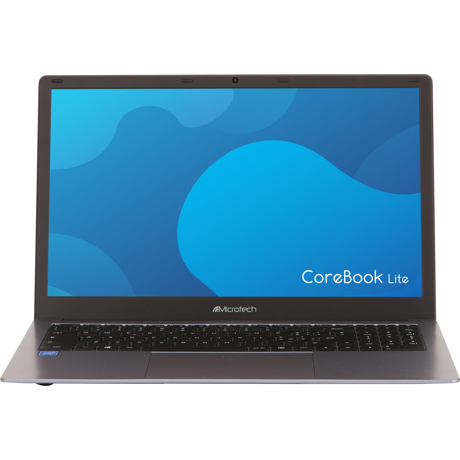 Microtech Corebook Lite 15.6", FHD 1920 x 1080, Intel® Celeron® Seria N4020 2 nuclee 64 biți până la 2.80 GHz, 8GB Ram, 256GB SSD, Material: ABS, Culoare: Gri Sideral, Tip ecran: IPS, Format: 16:9, Wireless: Wi-Fi 802.11 a/b/g/n/ac Dual Band Bluetooth 4.2, Baterie: Polimeri de litiu 5.000 mAh 7.6 V