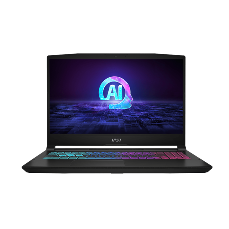 Laptop MSI Gaming Katana A15 AI B8VE-605XRO, 15.6" FHD (1920x1080), 144Hz, IPS-Level, AMD Ryzen™ 7 8845HS (8C / 16T, 3.8 / 5.1GHz, 8MB L2 / 16MB L3), video dedicat NVIDIA GeForce RTX 4050 Laptop GPU 6GB GDDR6, RAM DDR5 8GB*2 2800(5600)MHz, SSD 512GB NVMe PCIe Gen4x4 w/o DRAM, no ODD, No Card reader