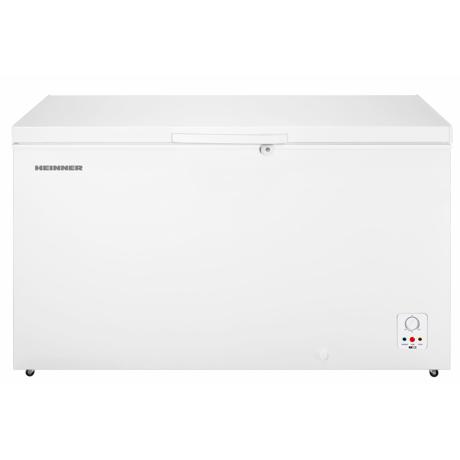 Lada frigorifica Heinner HCF-HS420E++, capacitate totala: 420L, clasa energetica: E, compresor Inverter, control mecanic cu termostat ajustabil, lumina LED, Alb