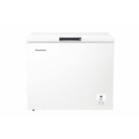 Lada frigorifica Heinner HCF-HS248EE++, capacitate totala: 248L, clasa energetica: E, control electronic, display LED, functie Super congelare, lumina LED, Alb