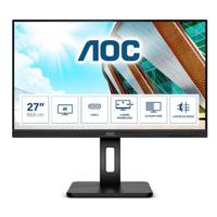 Monitor 27" AOC U27P2CA, Antiglare, 3H, 4K 3840* 2160, 16:9, IPS, 350 cd/ mp, 60 Hz, 4 ms, 1000:1, 178/ 178, Adaptive Sync, flicker free, Low Blue Light, boxe 2* 2W, Kensington lock, VESA 100* 100, pivot, 2* HDMI, DP, 4* USB, Headphone out, culoare negru