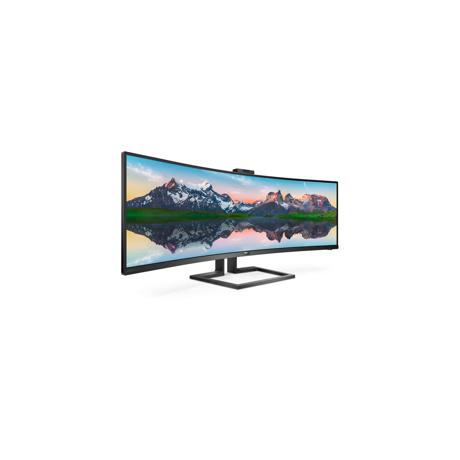 MONITOR Philips 499P9H 48.8 inch, Panel Type: VA, Backlight: WLED, Resolution: 5120x1440, Aspect Ratio: 32:9,  Refresh Rate:70Hz, Response time GtG: 5 ms, Brightness: 450 cd/m², Contrast (static): 3000:1, Contrast (dynamic): 80M:1, Viewing angle: 178/178, Color Gamut (NTSC/sRGB/Adobe RGB/DCI-P3)